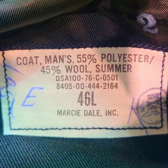1976 U.S. Navy Man’s Summer Coat – Size 46L, Marcie Dale Inc., EUC - Picture 4 of 7